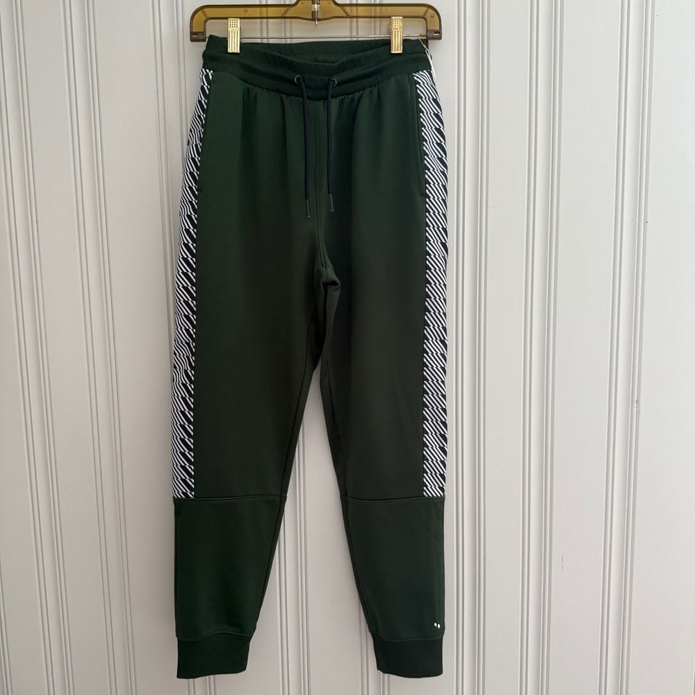 Sports Illustrated Green Joggers with Black and White Stripe